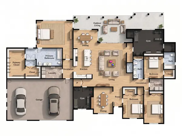 Sprawling Classic 4-Bed House floorplan