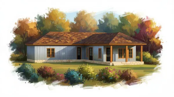 Bright Industrial 3-Bed Home exterior render