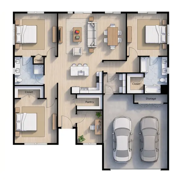 Bright 3-Bed House floorplan