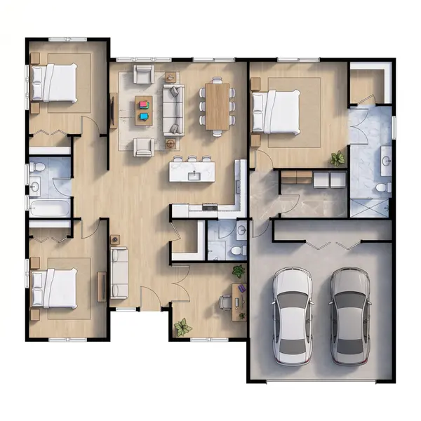 Bright 3-Bed Home floorplan