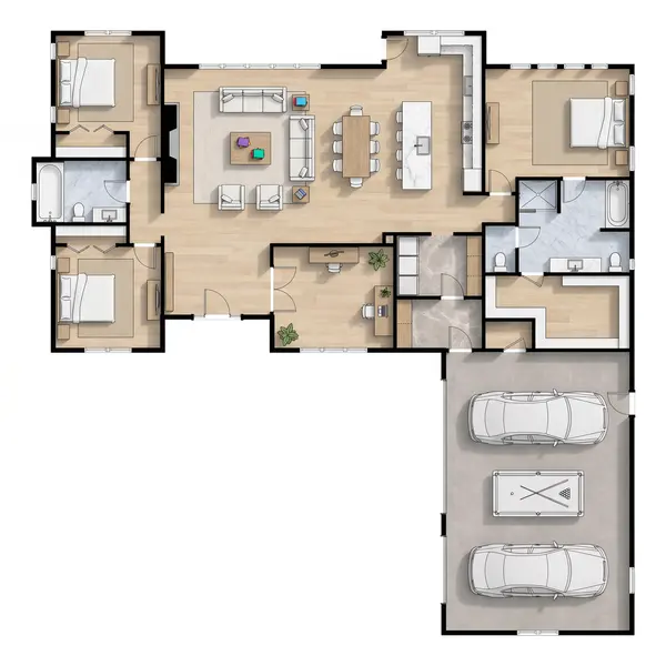 Spacious Bright 3-Bed floorplan