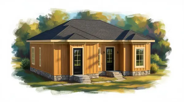 Cozy Natural 1-Bed Home exterior render