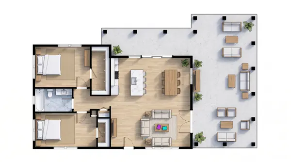 Spacious Classic 2-Bed House floorplan