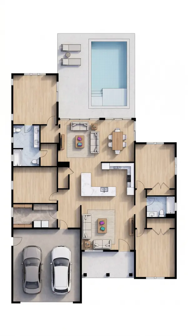 Spacious Dark 4-Bed House floorplan