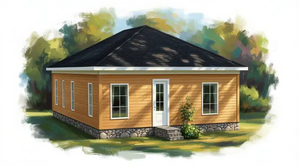 Cozy Earthy 2-Bed House exterior render