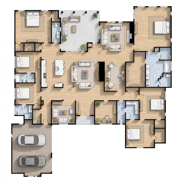 Sprawling Natural 6-Bed House floorplan
