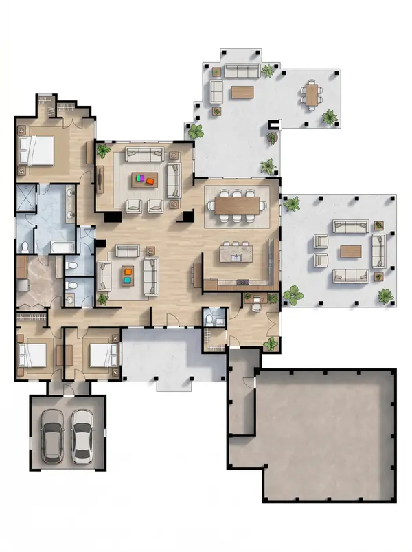 Sprawling Dark 4-Bed House floorplan