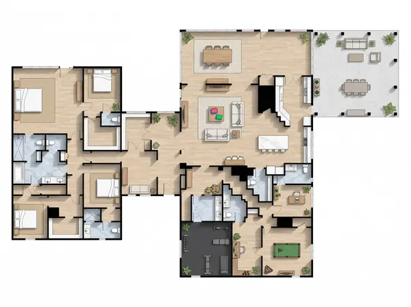 Bright 5-Bed Home floorplan
