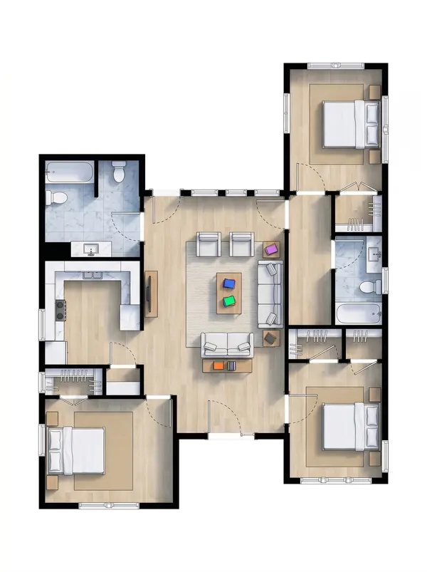 Compact Bright 1-Bed Home floorplan