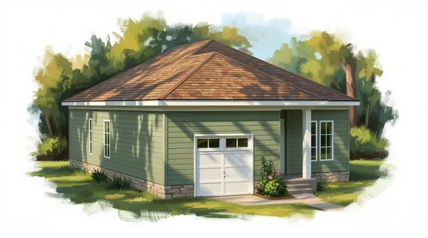 Earthy 2-Bed House exterior render