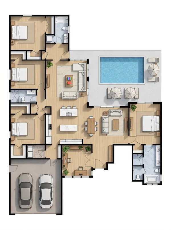 Spacious 4-Bed Home floorplan