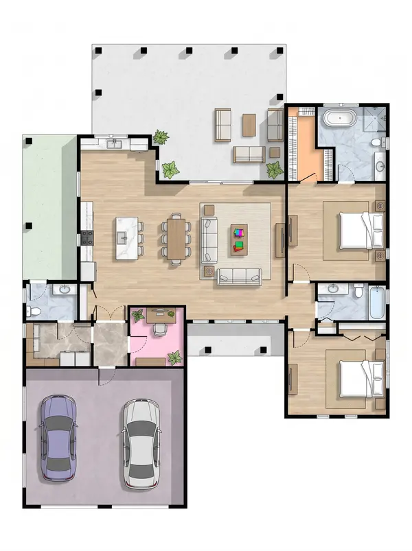 Spacious 2-Bed Bright floorplan