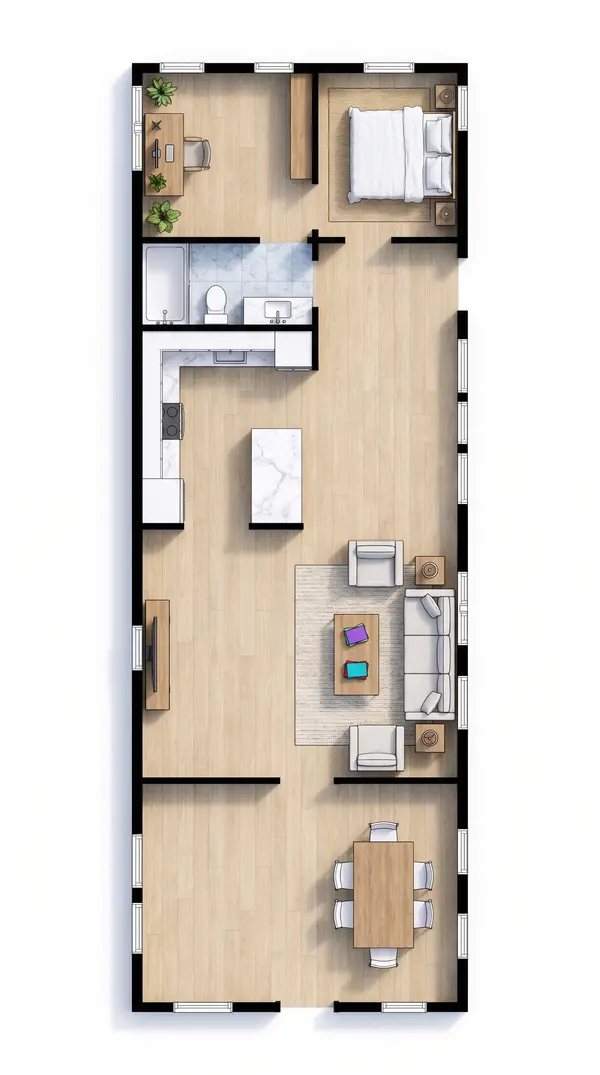 Compact 1-Bed Classic floorplan