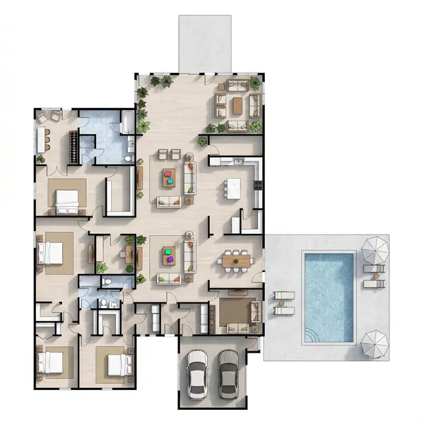 Natural 4-Bed with Deck floorplan