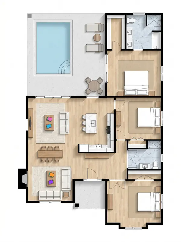Classic 3-Bed Home floorplan