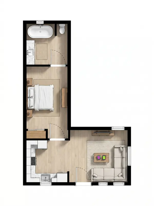 Bold 1-Bed floorplan