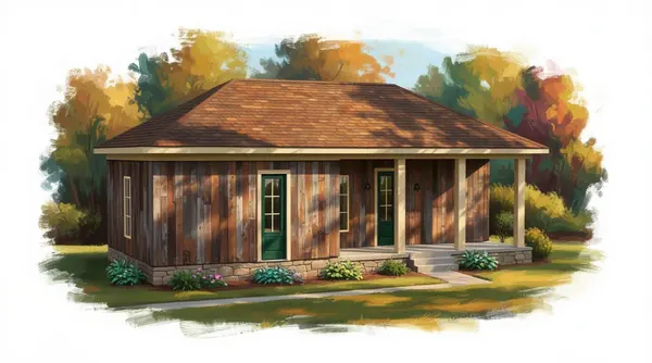Cozy Rustic 1-Bed exterior render