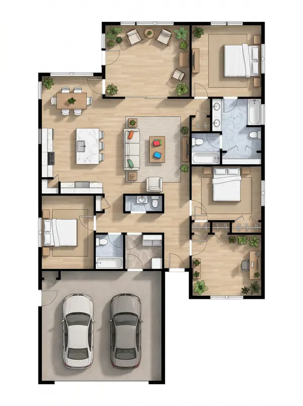 Spacious Natural 3-Bed floorplan