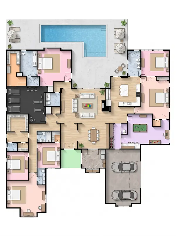 Spacious 6-Bed Bright floorplan
