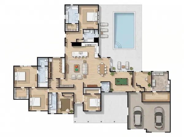 Sprawling Bright 6-Bed Home floorplan