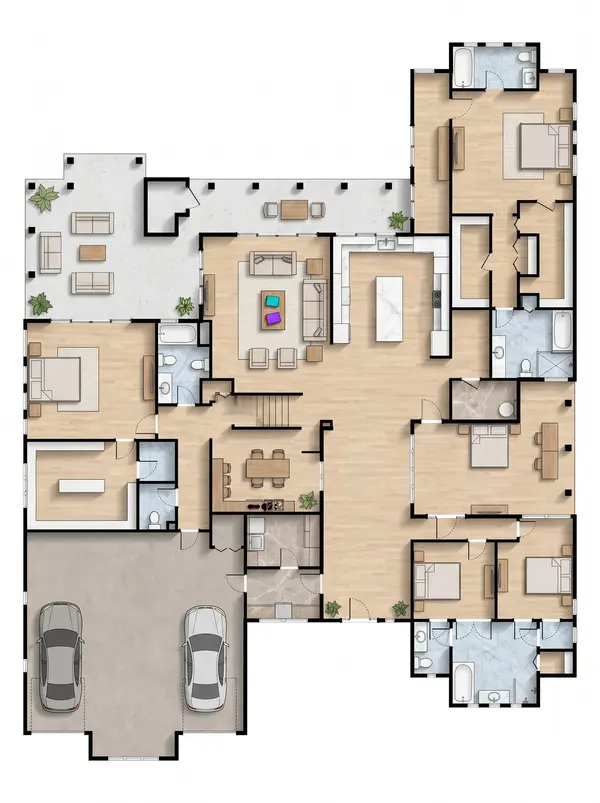 Sprawling Dark 4-Bed Home floorplan