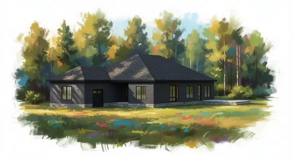 Sprawling Dark 4-Bed House exterior render