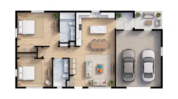 Classic 2-Bed House floorplan