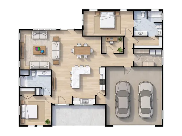 Bright 2-Bed Home floorplan