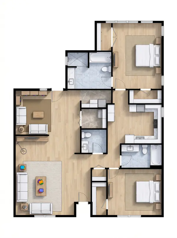 Natural 2-Bed Residence floorplan