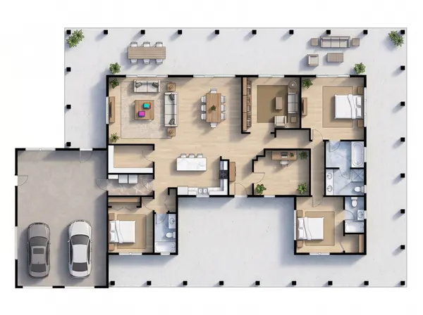 Spacious Bright 3-Bed House floorplan