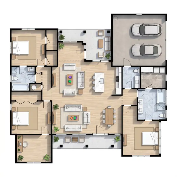 Spacious Bright 3-Bed floorplan