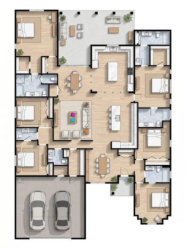 Spacious Earthy 5-Bed Home floorplan