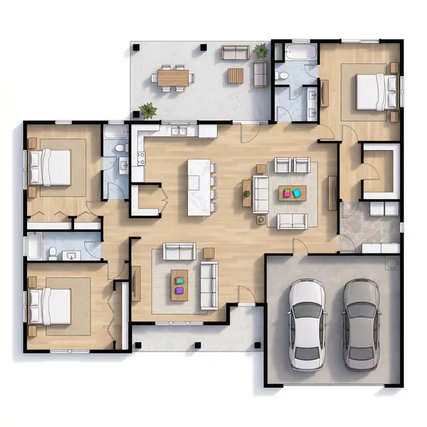 Natural 3-Bed Home floorplan