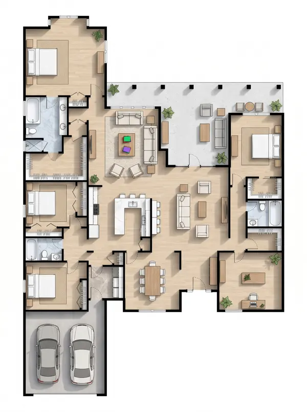 Sprawling Bright 4-Bed floorplan