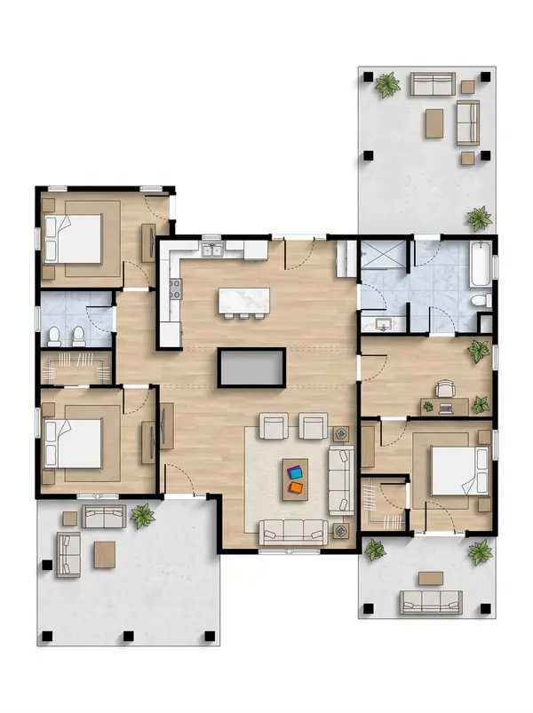 Bright 2-Bed Home floorplan