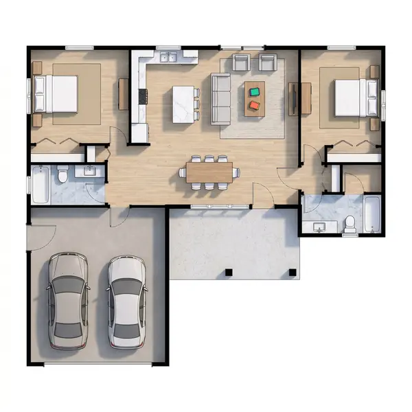 Cozy Earthy 2-Bed House floorplan