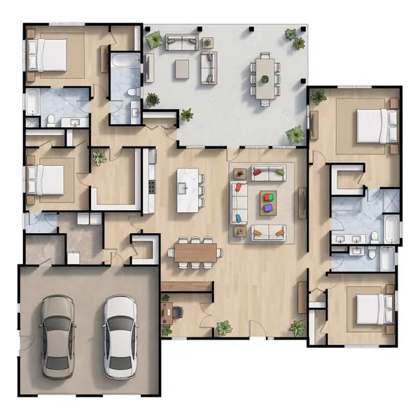 Bright 4-Bed Home floorplan