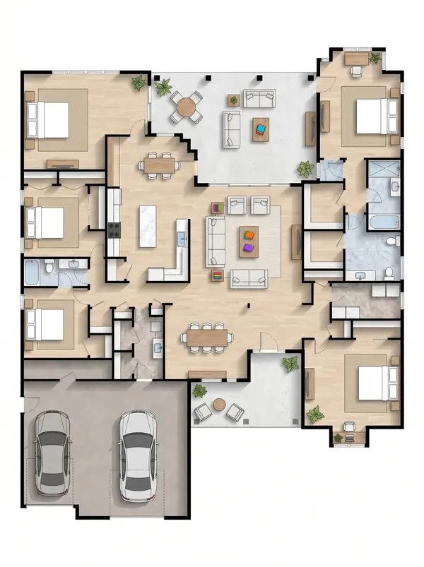 Spacious Bright 3-Bed Home floorplan