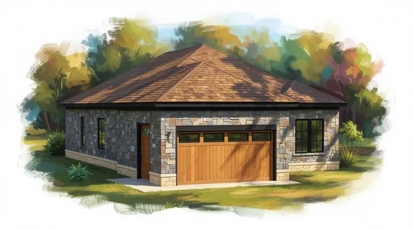 Spacious Earthy 1-Bed Home exterior render