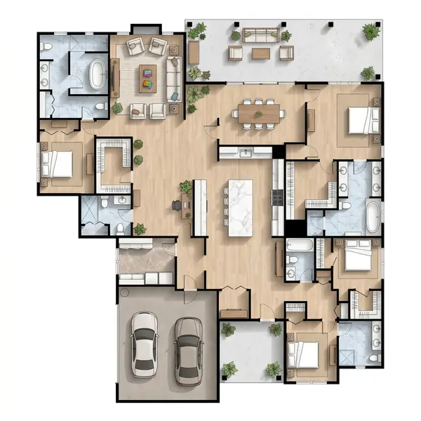 Spacious 4-Bed Natural floorplan