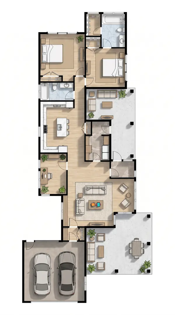 Bold 2-Bed House floorplan