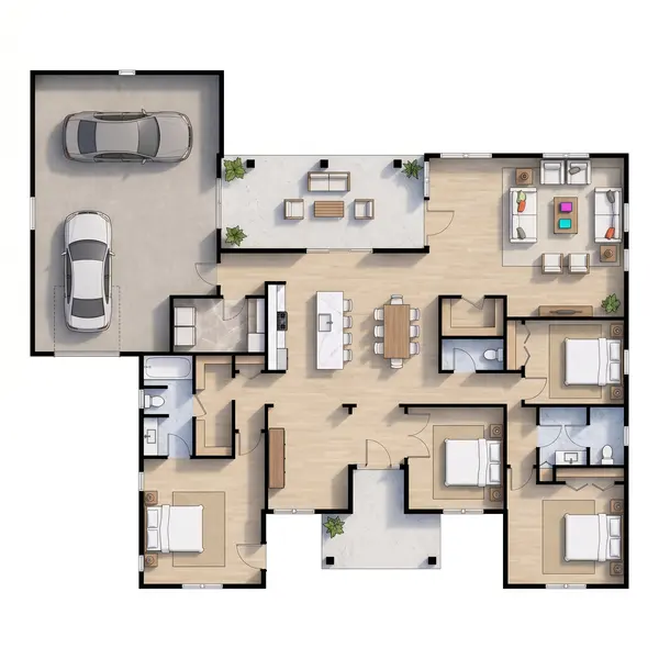 Spacious 4-Bed Natural floorplan