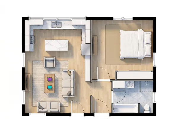 Compact Classic Studio Home floorplan