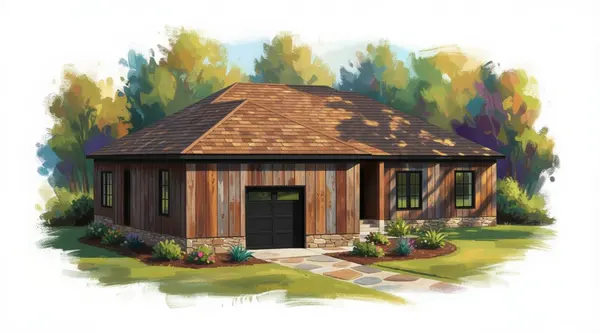 Earthy 4-Bed House exterior render