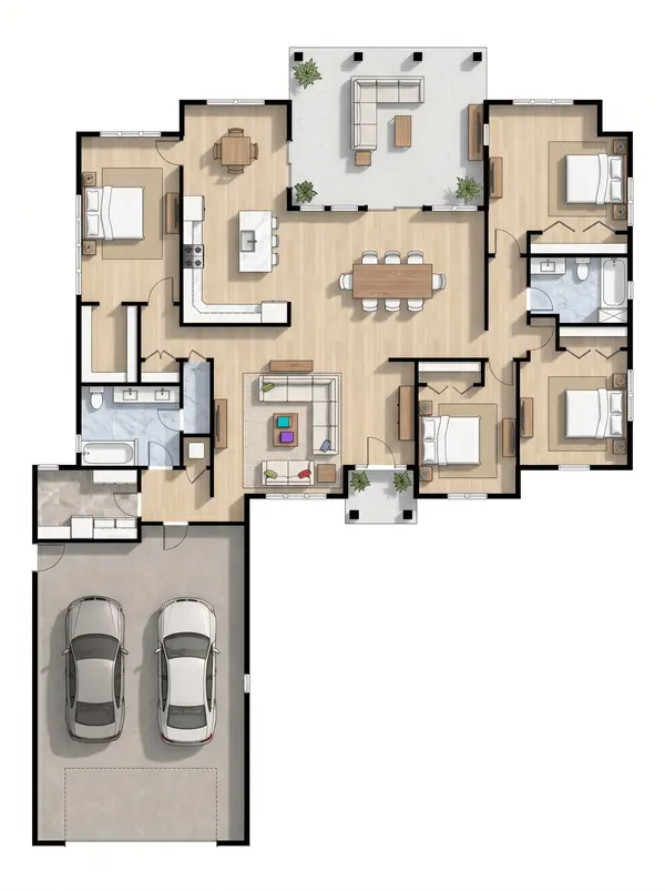 Earthy 4-Bed House floorplan