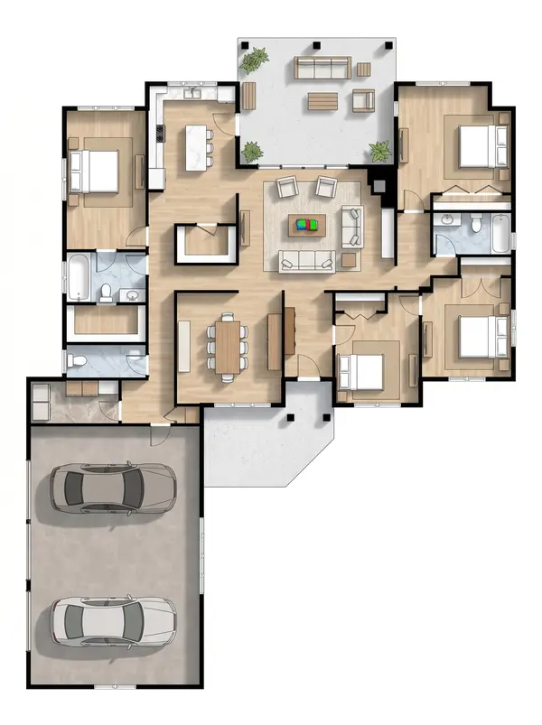 Sprawling Earthy 4-Bed Home floorplan