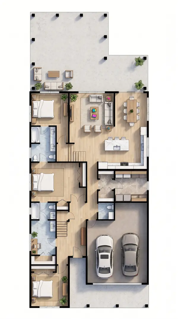 Bright 3-Bed House floorplan