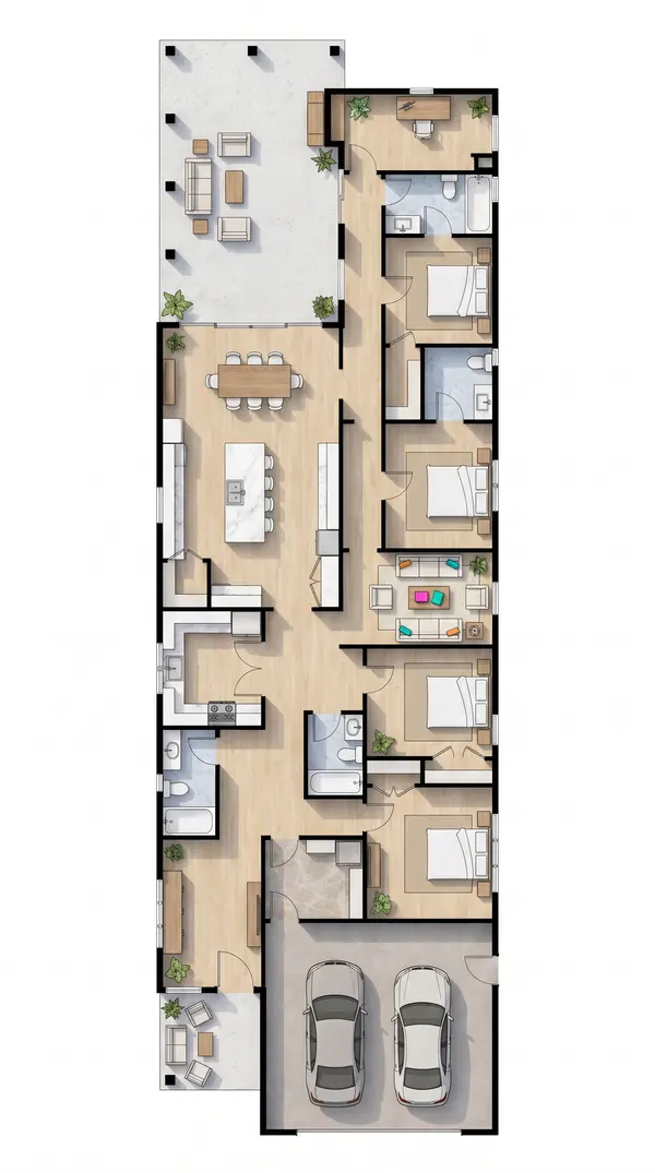 Classic 4-Bed with Attached Garage floorplan