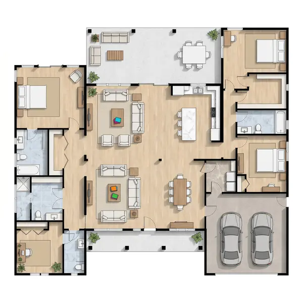 Sprawling 4-Bed Natural floorplan