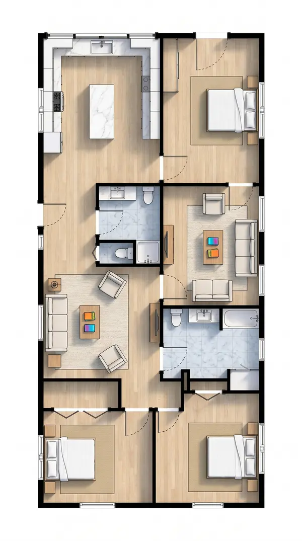 Bright 3-Bed House floorplan